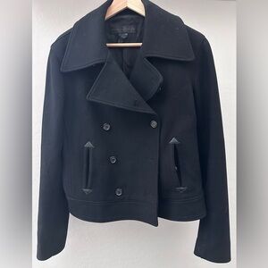 Donna Karen New York black wool coat sz 12